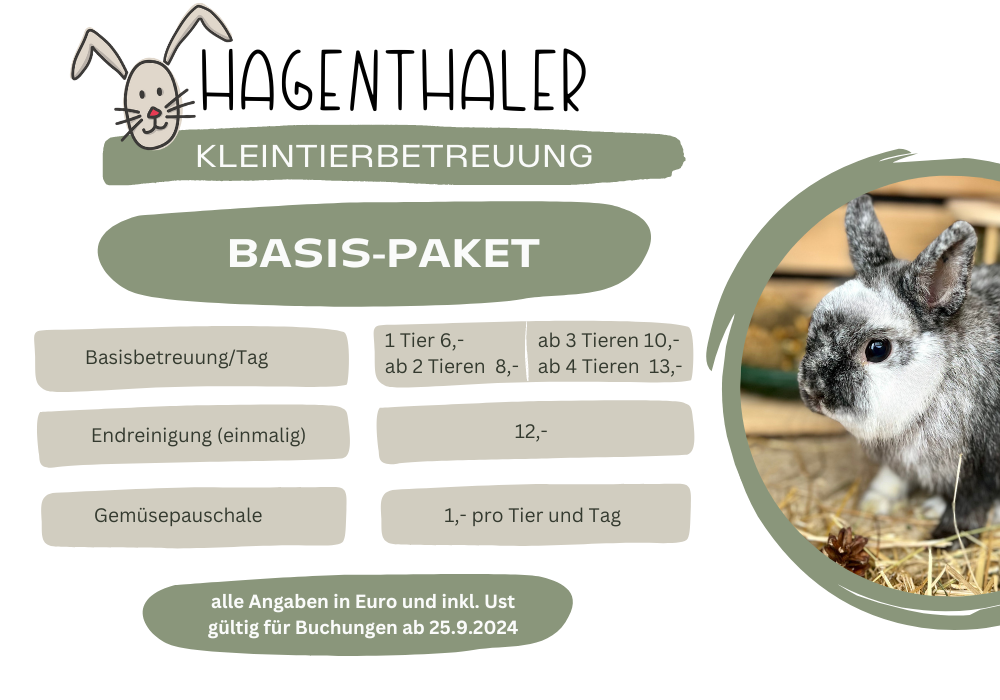 Preise für die Kleintierbetreuung Basis